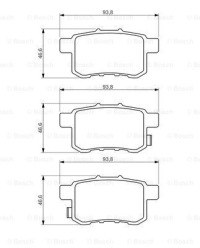фото thumb №16, Тормозные колодки тормозные honda зад accord 08- bosch