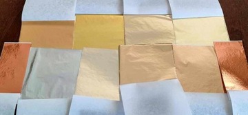 НОВИНКА Szlagmetal Фольга для позолоты 8x8,4см 20 хлопьев СВЕТЛО БЕЛОЕ ЗОЛОТО