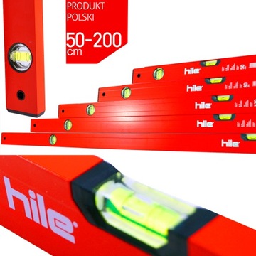 УРОВНИ УРОВНИ 50-200см НАБОР 5 шт PRO HILE