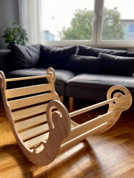 Деревянная качалка для детей - Montessori Colorful Rocker, размер M