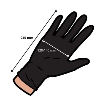 Rękawiczki NITRYLOWE AQL 1.5 czarne MOCNE GRIPZZLY ZARYS black r.XXL 50 szt