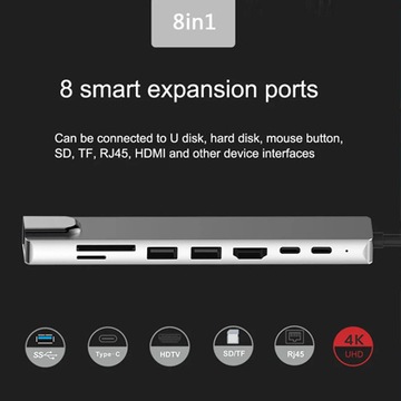 Многофункциональный адаптер HUB/USB-C (3.1) 8 в 1