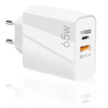 БЫСТРОЕ СЕТЕВОЕ ЗАРЯДНОЕ УСТРОЙСТВО 65 Вт GaN USB USB-C QC PD
