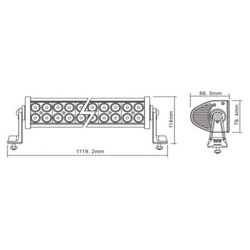 Lampa dalekosiężna cree LED IP67 240W combo