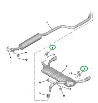 Oryg кронштейн глушителя задний peugeot 308 508 Оригинал, фото thumb