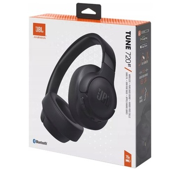 БЕСПРОВОДНЫЕ НАКЛОННЫЕ НАУШНИКИ JBL Tune720-BT BLACK BASS BLUETOOTH