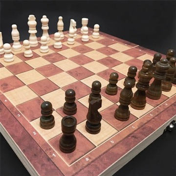 Стиль 44x44 см H77 Деревянные шахматные нарды Warc