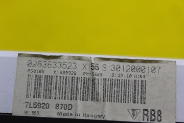 фото thumb №9, Спідометр  манометр прилади porsche cayenne i 7l5920870d 0263633523 7l5920870d