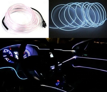Ambient El Wire для салона автомобиля Cool White 1м 12В