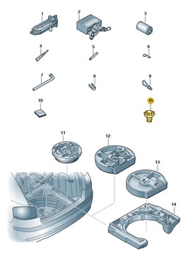 фото thumb №1, Нове оригінальні audi оригінальний номер гвинт кріпильна колесо запасне 1k0803899b