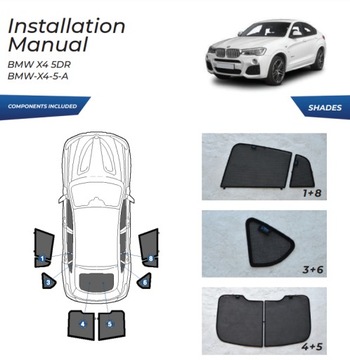 фото thumb №15, Шторки сонцезахисний bmw x4 f26 2014 захисні накладки ролети сонцезахисний