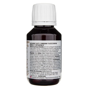 Kwasy Tłuszczowe Omega 3 Zinzino BalanceOil+ Odporność Pamięć Zdrowe 100 ml