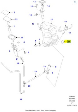 фото thumb №7, Крышка омывателя фара ford galaxy 2000-2006 оригинальный номер 1217166