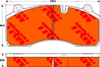 фото thumb №1, Trw тормозные колодки ham. renault перед trucks midlum 06-