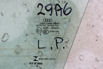 фото thumb №14, Audi a6 скло двері ліві 4g0845021a 4g0845021 ліва перед передня подвійна