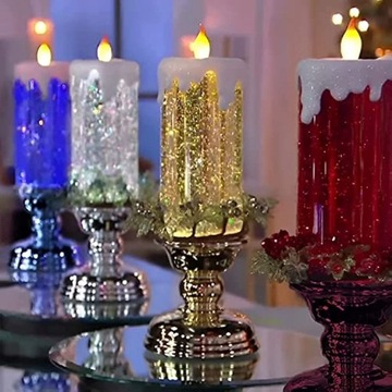 СВЕТОДИОДНАЯ СВЕЧА ДВИЖУЩАЯСЯ ЦВЕТНАЯ ДВИЖУЩАЯСЯ ПЛАМЯ