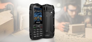 HAMMER Basalt, Telefon na Budowę Odporny na Wodę Kurz i Pył Mocny