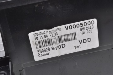 фото thumb №6, Vw tiguan i 2.0 tdi спідометр  прилади 5n0920970d