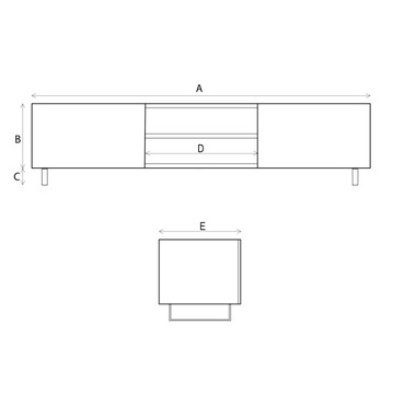Szafka pod TV 140cm komoda RTV stojąca Toppy EGGER