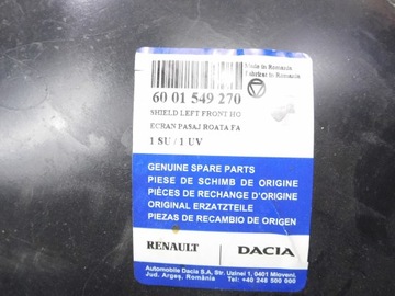 фото thumb №7, Подкрылок левая перед dacia logan i 6001549270