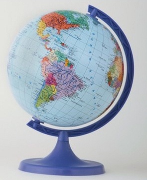 Pomoc NAUKOWA GLOBUS Mapa ZIEMI Globus 160 mm Polityczny SOLIDNY Zachem LUX