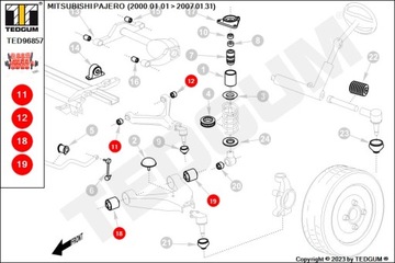 фото thumb №14, Набор tulei подвешивание tedgum ted96857 4010a037 mitsubishi