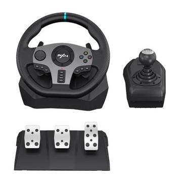 Игровое рулевое колесо PXN V9, педали коробки передач