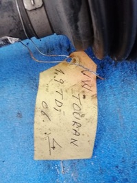 фото thumb №3, Vw touran 2006 r левая 1.9 tdi приводной вал