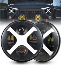 фото thumb №1, Jeep wrangler jk lj лампи led 7'' кільця лампи x style drl гомологація