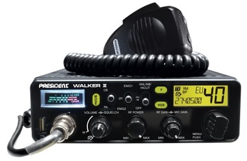 PRESIDENT WALKER II ASC CB RADIO КСВ-метр USB ASC вилка прикуривателя