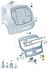 фото thumb №9, Выключатель багажника vw up 12-