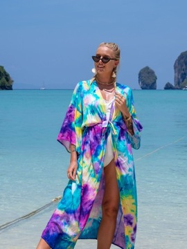 ПАРЕО для пляжа, платье ПОЛЕТ, длинная накидка, женская туника SUMMER BOHO