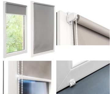 Roleta wewnętrzna mini z prowadnicami 100% zaciemniająca BLACKOUT 103x220