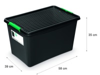 Контейнер-органайзер Box 60 л с крышкой пластиковый на колесах