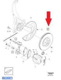 фото thumb №1, Задні гальмівні диски гальмівні volvo оригінальний номер 31423721