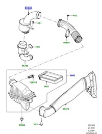 фото thumb №9, Оригінальна труба впуск фільтра повітря new defender l663 20- 3.0 lr142011