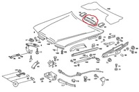 фото thumb №9, Заглушка капота кришки двигуна mercedes w201 190 2018891325