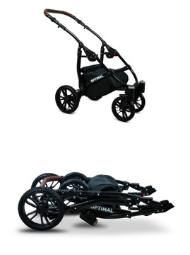 Коляска BabyLux OPTIMAL ALU 2в1, гондольная коляска с сумкой, легкая