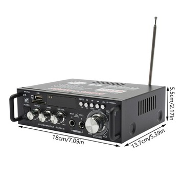 Стереоусилитель с Bluetooth-приемником, 2-канальный мини-усилитель мощности