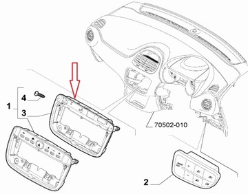 фото thumb №1, Рамка радіо внутрішня fiat punto evo