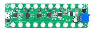 Светодиодный индикатор управления звуком с микрофоном, USB-эквалайзером, красный, 20 диодов
