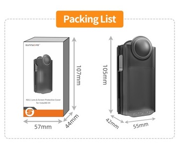 СКЛАДНОЙ ЗАЩИТНЫЙ ЧЕХОЛ ДЛЯ ЛИНЗ ДЛЯ INSTA360 X4