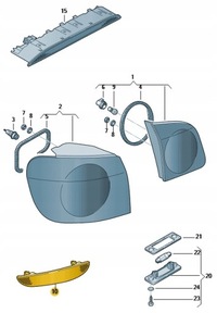 фото thumb №14, Новый оригинал отражатель vw golf plus 09-14r левая