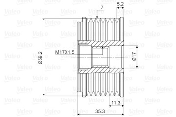 фото thumb №7, Колесо ременное генератора ford transit 00-06