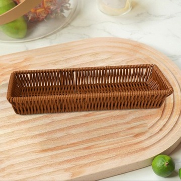 Корзины из имитации ротанга Декоративная плетеная корзина ручной работы.