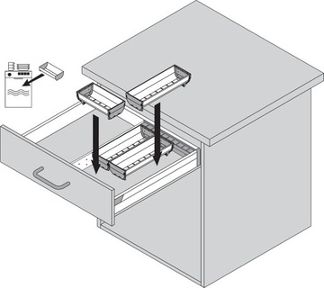 Вставка для столовых приборов Blum в ящик ZSI.500BI3