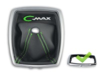 Купить Ford c-max 2007-2010 чехол переключения передач кожа вышивка зелёный рамка хром, фото thumb