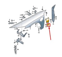 фото thumb №1, Audi e-tron gt правый inner fender air guide 4j3809964