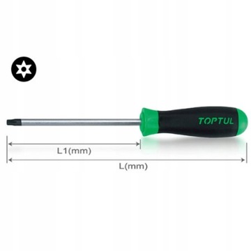 Отвертка TORX TAMPER T15H, длина 75-180 мм TOPTUL FEAB1