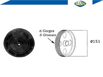 фото thumb №2, Sasic 2154006 колесо ременное, wał коленчатый